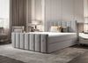 B&B Home 'Adelle IV' Boxspringbett mit Bettkasten, Samt, Hellgrau, 140x200 cm Bild 5