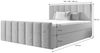 B&B Home 'Adelle IV' Boxspringbett mit Bettkasten, Samt, Hellgrau, 140x200 cm Bild 2