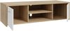 FORTE Quadro TV-Unterschrank, Holzwerkstoff, Beige/Weiß, 136 x 39 x 52,7 cm Bild 5