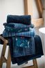 PiP Studio Badetücher Gästehandtuch Jasmin Jacquard Dark Blue (30x50cm) Bild 3