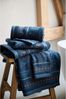 PiP Studio Badetücher Gästehandtuch Jasmin Jacquard Dark Blue (30x50cm) Bild 2