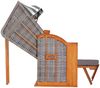 Strandkorb Hanse Ostsee Klassik XXL 2 Sitzer - Grau Weiß Blockstreifen, 137 x 166 x 78 cm Bild 5