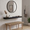 Levandeo® Wandregal, levandeo Wandregal Holz Massiv 100x20cm Schwarz Wandboard Regal Bild 3