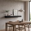 Levandeo® Wandregal, levandeo Wandregal Holz Massiv 100x20cm Schwarz Wandboard Regal Bild 4