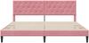 vidaXL Bettrahmen mit Kopfteil Rosa 200 x 200 cm Samt 42027688 Bild 4