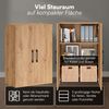 Bellamio 'Apol' Mehrzweckschrank, Eichenoptik, 88x33x60 cm, kleiner Aktenschrank mit 3 Fächern Bild 3