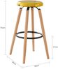 SoBuy FST89-G Esszimmerstuhl, Metall, Lackiert, Gold, 39 x 73 x 39 cm Bild 3