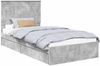 vidaXL Aufbewahrungsbett Beton Grau 100 x 200 cm Holzwerkstoff 3411239 Bild 2