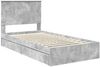 vidaXL Aufbewahrungsbett Beton Grau 100 x 200 cm Holzwerkstoff 3411239 Bild 4
