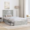 vidaXL Aufbewahrungsbett Beton Grau 100 x 200 cm Holzwerkstoff 3411239 Bild 3