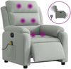 vidaXL Massagesessel Elektrisch Hellgrau Samt 3205081 Bild 2