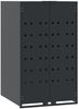 Mülltonnenbox GORILO für 5 Tonnen Anthrazit 345x79x117 cm Stahl | Mülltonnenverkleidung 5er Mülltonnenhaus Bild 5
