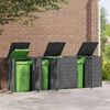 Mülltonnenbox GORILO für 5 Tonnen Anthrazit 345x79x117 cm Stahl | Mülltonnenverkleidung 5er Mülltonnenhaus Bild 4