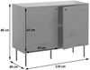 Sideboard HWC-N78, Kommode Schrank Anrichte, skandinavischer Stil Metall Holz Melamin MVG 86x110x40cm ~ natur Bild 3