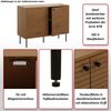 Sideboard HWC-N78, Kommode Schrank Anrichte, skandinavischer Stil Metall Holz Melamin MVG 86x110x40cm ~ natur Bild 2
