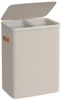 SONGMICS Wäschekorb, 2 Fächer, Polyester cappuccinobeige, 40 x 56 x 75 cm, 170 L Bild 4