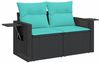 vidaXL 7-tlg. Garten-Sofagarnitur mit Kissen Braun Poly Rattan Akazie 3328030 Bild 5