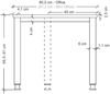 bümö Schreibtisch H-Serie höhenverstellbar, Tischplatte 120 x 67,2 cm in Asteiche, Gestell in silber, HS6-12-R-S Bild 3