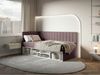 Selsey 'Ventrio' Jugendbett linksseitig mit Regalen, Easy-Clean-Samtbezug, violett, 90x200 cm Bild 3