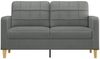 vidaXL 2-Sitzer-Sofa Dunkelgrau 140 cm Stoff 359092 Bild 3