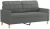 vidaXL 2-Sitzer-Sofa Dunkelgrau 140 cm Stoff 359092 Bild 2