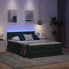 vidaXL Bett mit Stauraum und LED Dunkelgrün 140 x 190 cm Samt 3371454 Bild 5
