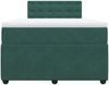 vidaXL Boxspringbett mit Matratze Dunkelgrün 120x190 cm Samt 3287701 Bild 4