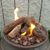 Elementi Brennholz Keramik in Fallholz-Optik, braun Bild 2