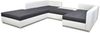 Wohnlandschaft Sofa ANDRO Schlaffunktion und Hocker Stoff Lincoln Lichtgrau Bild 4