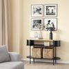 SoBuy FSB102-SCH Konsolentisch Flur, MDF, Melamin, Helle Eiche, 110 x 76 x 39 cm Bild 2