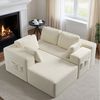 Bealife Ecksofa L-Form, B: 250cm, Keine Montage erforderlich, Modulares Design mit Polstern und Seitentaschen Bild 4