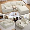 Bealife Ecksofa L-Form, B: 250cm, Keine Montage erforderlich, Modulares Design mit Polstern und Seitentaschen Bild 2