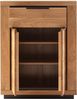Lomadox Schuhschrank GIUSTINO-06 80 cm breit, Eiche teilmassiv mit schwarz Bild 2