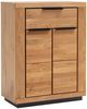Lomadox Schuhschrank GIUSTINO-06 80 cm breit, Eiche teilmassiv mit schwarz Bild 4