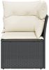 vidaXL Garten-Ecksofa mit Kissen Schwarz Poly Rattan 366012 Bild 4