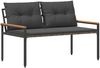 vidaXL Bank Outdoor 2 -Seater 116 x 67,5 x 72 cm Poly-Rattan 42025366 Bild 2
