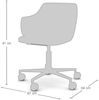 ASSMANN Schalenstuhl Consento Triest gepolstert mit Rollen Grün 56x58x79cm Metall Textil Bild 3