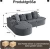 Vollkomprimiertes knochenloses Sofa,Modulares Kombinationssofa (L-Liegestühle) modernes Cloud-Kombinationssofa (Tiefsitze) Schwammkompressionssofa (ohne Montage) Bild 3