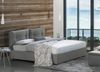 Dmora Einzelbett Sabazia, Bettkasten mit Stoffbezug, 100 % Made in Italy, Öffnung vorne, inklusive Matratze 80 x 190 cm, Grau Bild 5
