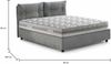 Dmora Einzelbett Sabazia, Bettkasten mit Stoffbezug, 100 % Made in Italy, Öffnung vorne, inklusive Matratze 80 x 190 cm, Grau Bild 3