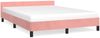 vidaXL Bettgestell mit Kopfteil ohne Matratze Rosa 140x190 cm Samt 347572 Bild 2