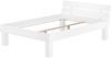 Buche massiv hohe Füße Singlebett Holzbett Bettrahmen waschweiß V-60.86W-HoR Bild 3