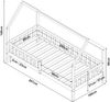 Hausbett mit Rausfallschutz Ydre 90x200 cm Weiß Kiefernholz [en. casa] Bild 3