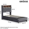 STILVORA Polsterbett mit bettkasten,Stauraumbett Boxspringbett 90×200 mit USB & LED-Licht (Funktionbett mit Hydraulikstange,Tragfähigkeit: 200kg, Strapazierfähig und schmutzabweisend,verschiedenen Farben,Metallrahmen), Bettgestell mit Lattenrost,Bequem... Bild 4