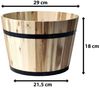 colourliving Pflanzkübel Pflanzkübel Holz rund 29 cm Holzfass Blumenkübel Blumentopf Akazieholz (1x Holzfass), Wasserablaufloch, Naturprodukt, Pflanztopf Bild 4