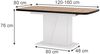 Esstisch Fenaro Goldkraft Eiche/Weiß 120-160 x 80 cm ausziehbar Vicco Bild 2
