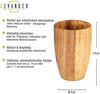 Levandeo® Becher Becher Holzbecher Akazienholz H13cm Natur Trinkbecher Stiftebecher Ute Bild 2