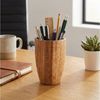 Levandeo® Becher Becher Holzbecher Akazienholz H13cm Natur Trinkbecher Stiftebecher Ute Bild 3