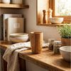 Levandeo® Becher Becher Holzbecher Akazienholz H13cm Natur Trinkbecher Stiftebecher Ute Bild 4