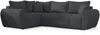 AX LIVING Malatya L Ecksofa mit Schlaffunktion Sofa Dunkelgrau 235cm L Bild 2